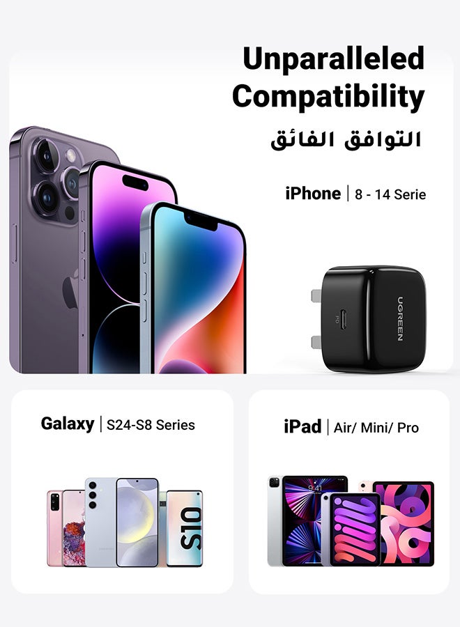 Ugreen iPhone 15 Pro Max Charger Fast PD20W USB C Wall Charger Fast Charging Type-C Charger Plug Universal Travel Adapter USB-C Plug Compatible for iPhone 15/15 Pro Max/15 Pro/15 Plus/14/13/12,Samsung,etc - Image 4